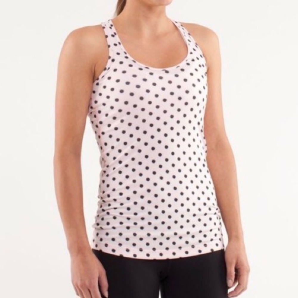 Lululemon Cool Racerback Dot Blush Tank